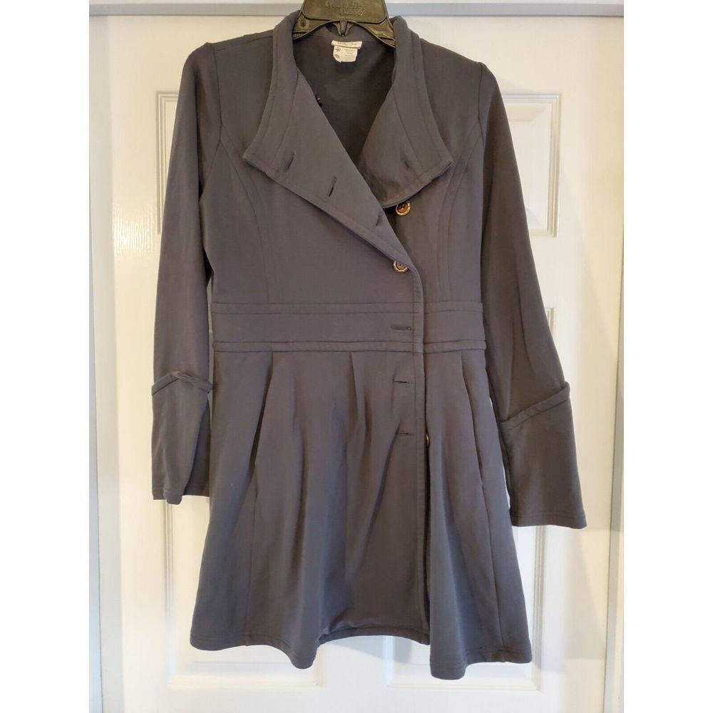 Matilda Jane Womens‎ Peplum Coat Gray Military Style Jacket Medium